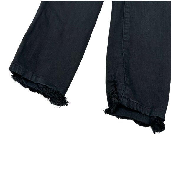 L'agence Marguerite Skinny Jeans Women's 24 Black High Rise Frayed Ankle Denim - Picture 4 of 10